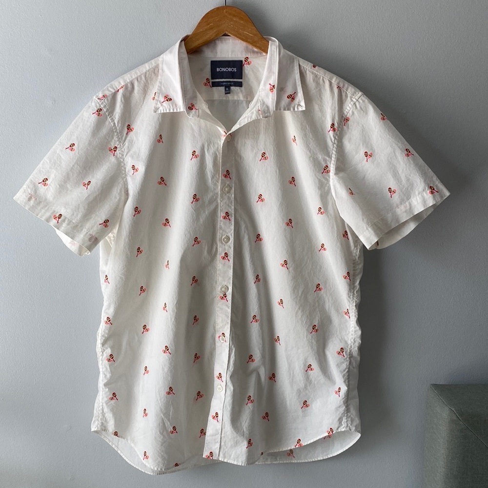 SOLD BONOBOS RIVIERA SHIRT 100% Cotton Slim Fit Size XL